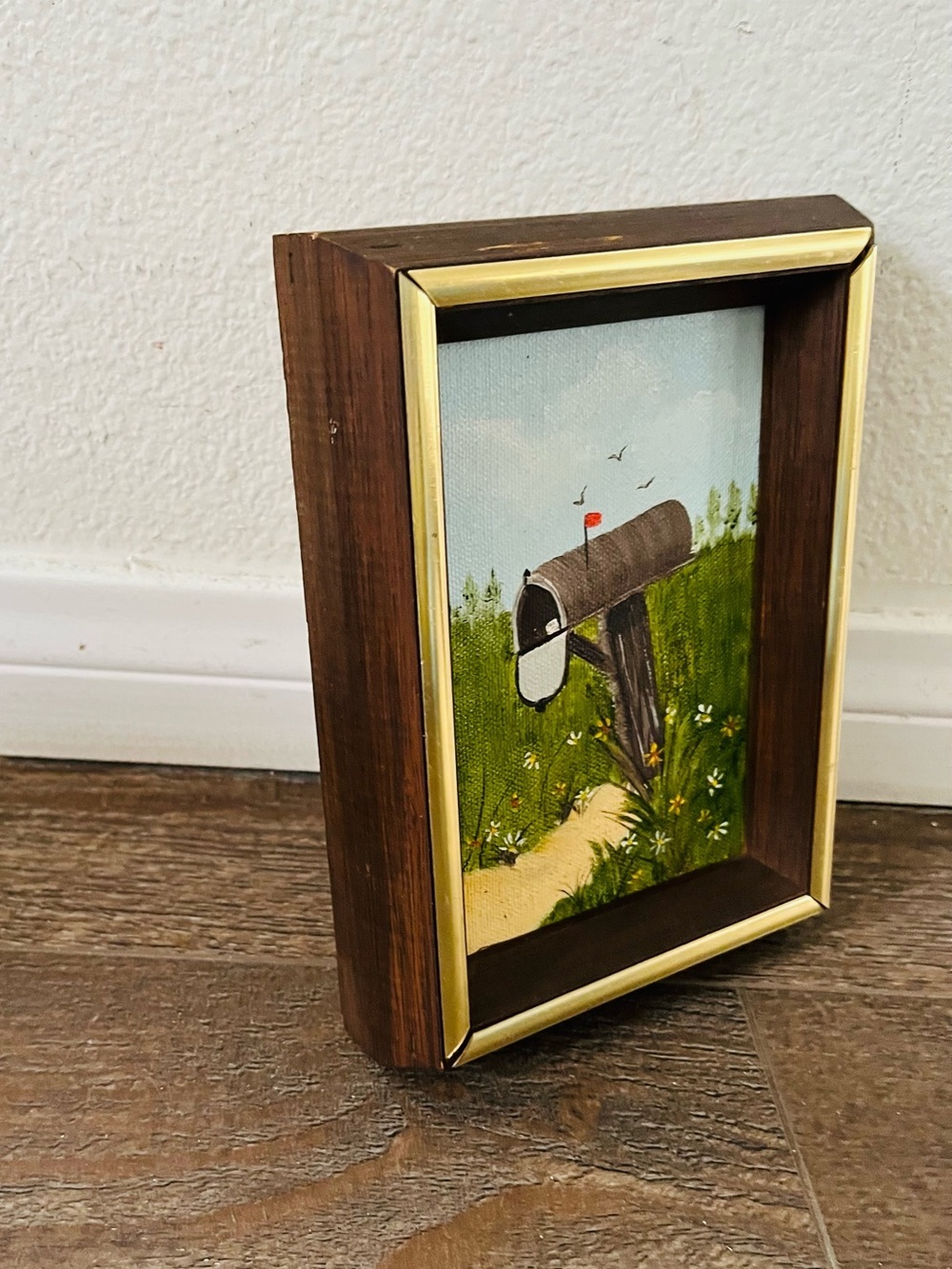 Framed Mailbox Beachside Painting - Green, Blue, Brown 5.5/7.5 Inches - Picture 3 of 7